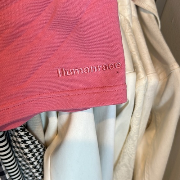 Adidas Humanrace by Pharrell Williams 100% cotton pink shorts sweatsuit size XS - Picture 2 of 7